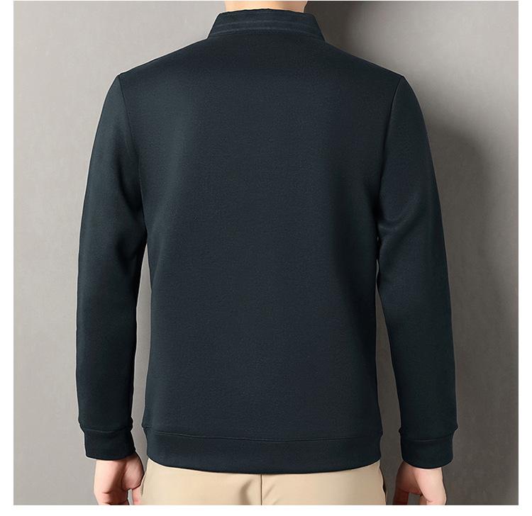 Men's 2025 Winter Premium Long-Sleeve Polo with Wool & Silk Fleece Lining, High-End Casual Base Layer