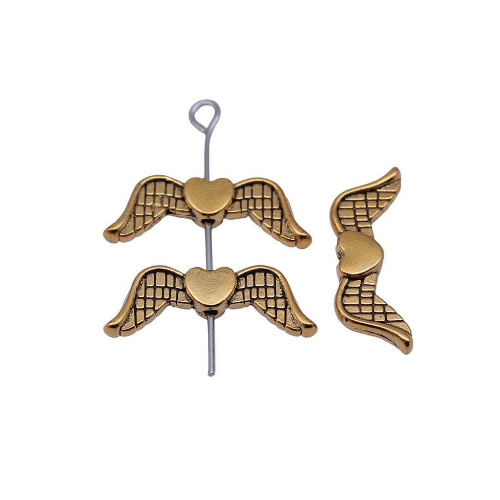 Angel Wing Beads Spacer Small Hole Butterfly Charms For Spiritual Jewelry