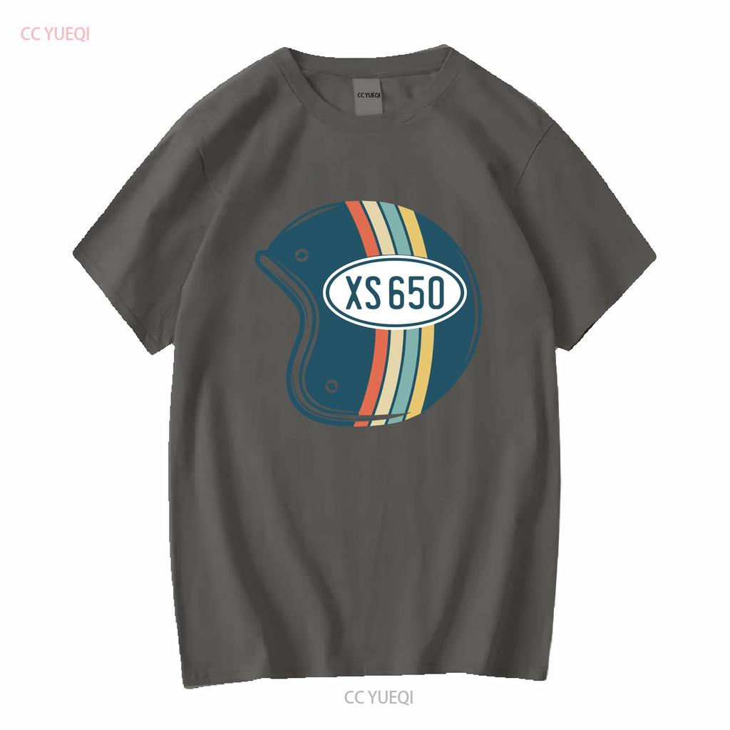 XS650 Retro Old Style HelmeT T Shirt XS 650 Cafe Racer Vintage Look Long or Short Sleeves Vintage Washed Unisex Comfortable