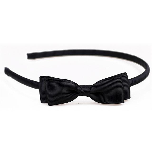 Ribbed Bow Headband - Simple Plain Design