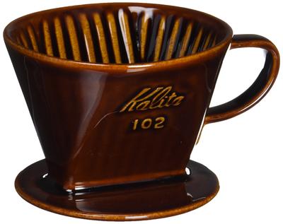 Kaffeefilter Keramik Braun Für 2 bis 4 Personen 102 Made in Japan 102-Roto Braun Filterzubehör Coffee Shop Cafe Outdoor Camping