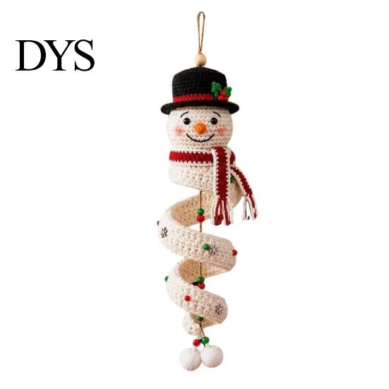 Kreative Feiertagshobbys für Frauen Weihnachtliches Spiralhäkel-Set, DIY Schneemann Weihnachtsmann Bastelset Winter Garnbasteln Familien-Handgemachtes Hängeornament A beige