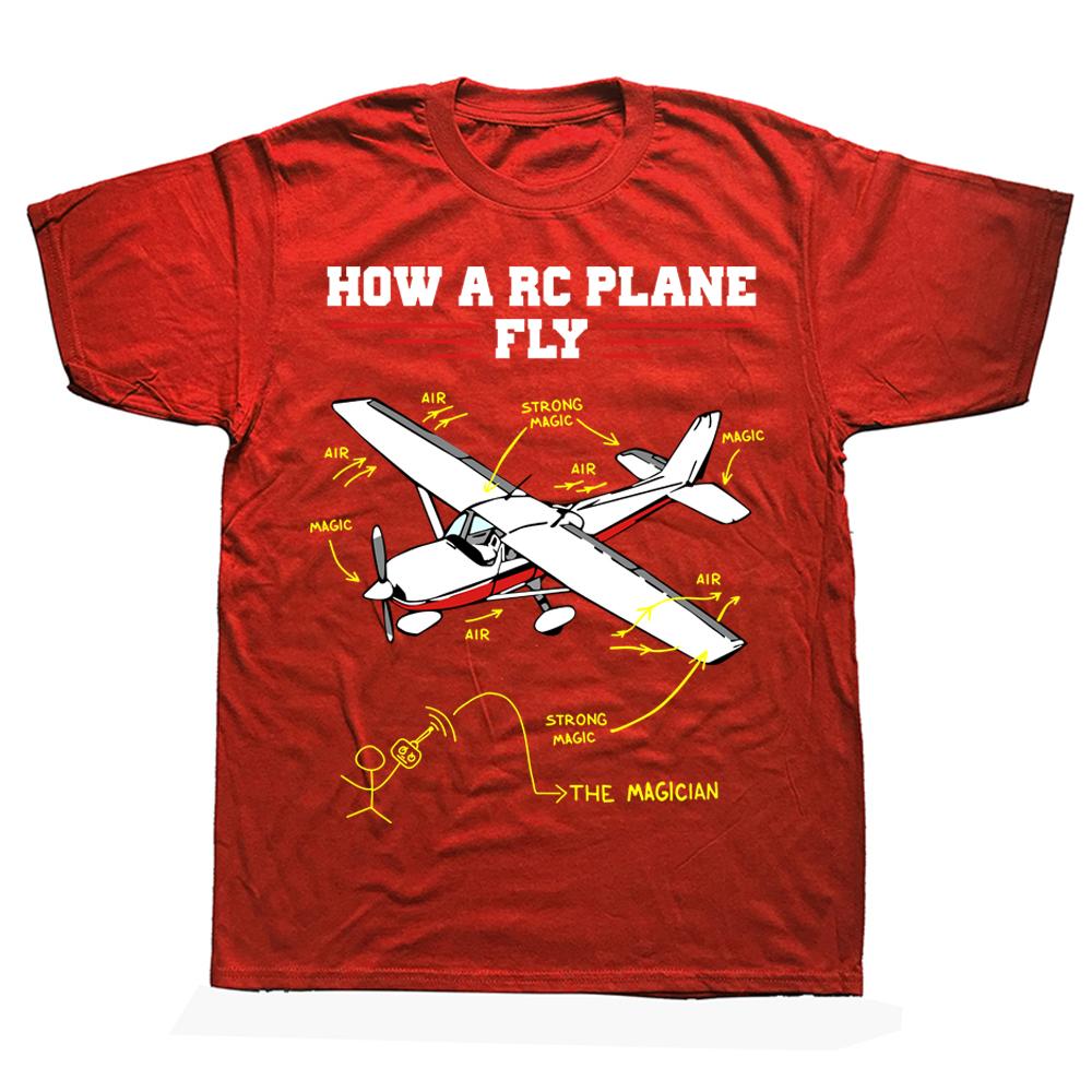 Funny RC Airplane Pilot Vintage T Shirt Summer Style Graphic Cotton Streetwear Short Sleeve Birthday Gifts T-shirt Mens Clothing