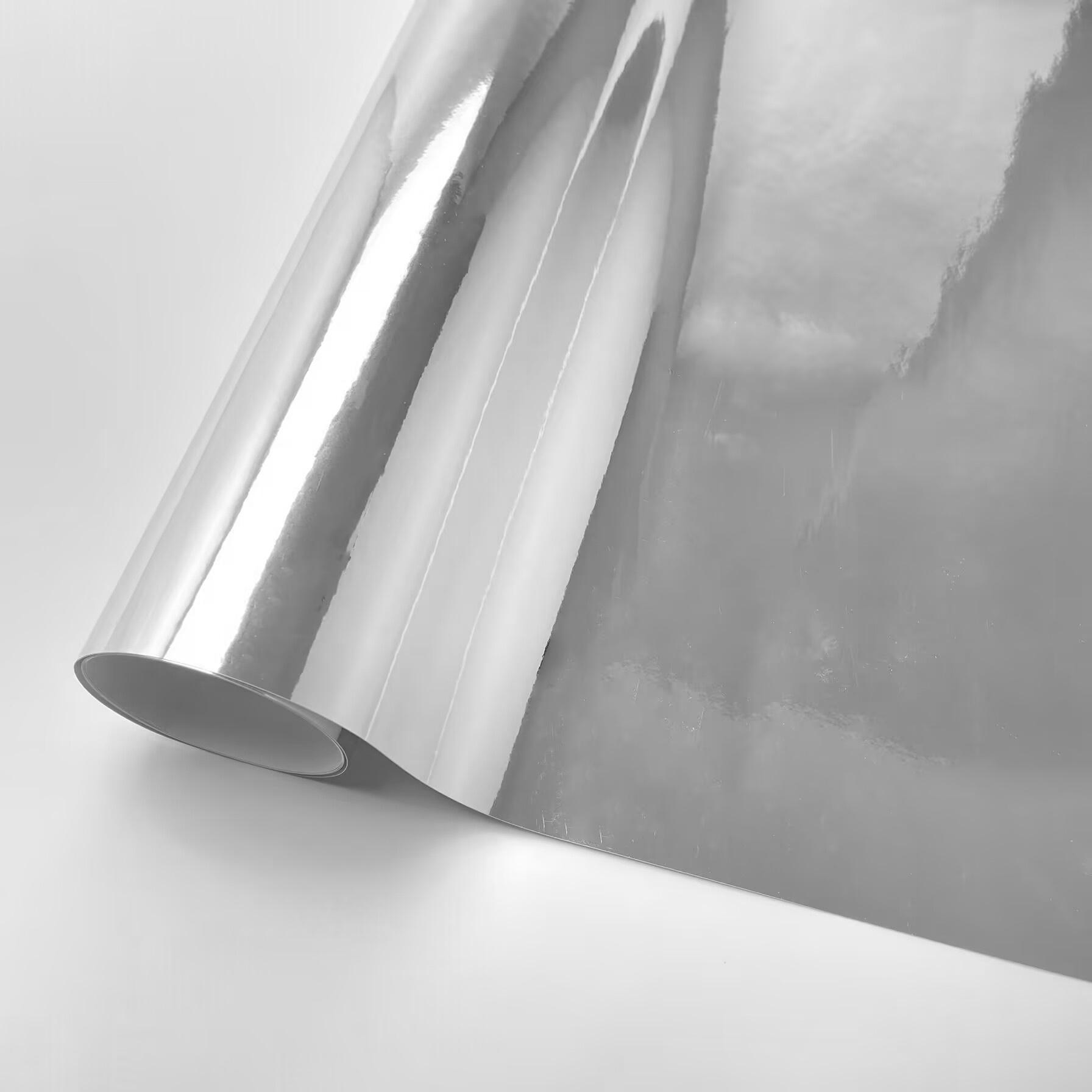 

Растягивающаяся виниловая пленка серебристый хром, оберточная фольга, наклейки для оклейки автомобиля, тюнинг мотоцикла, автоаксессуары, хромированная зеркальная пленка 10X152 CM серебряный