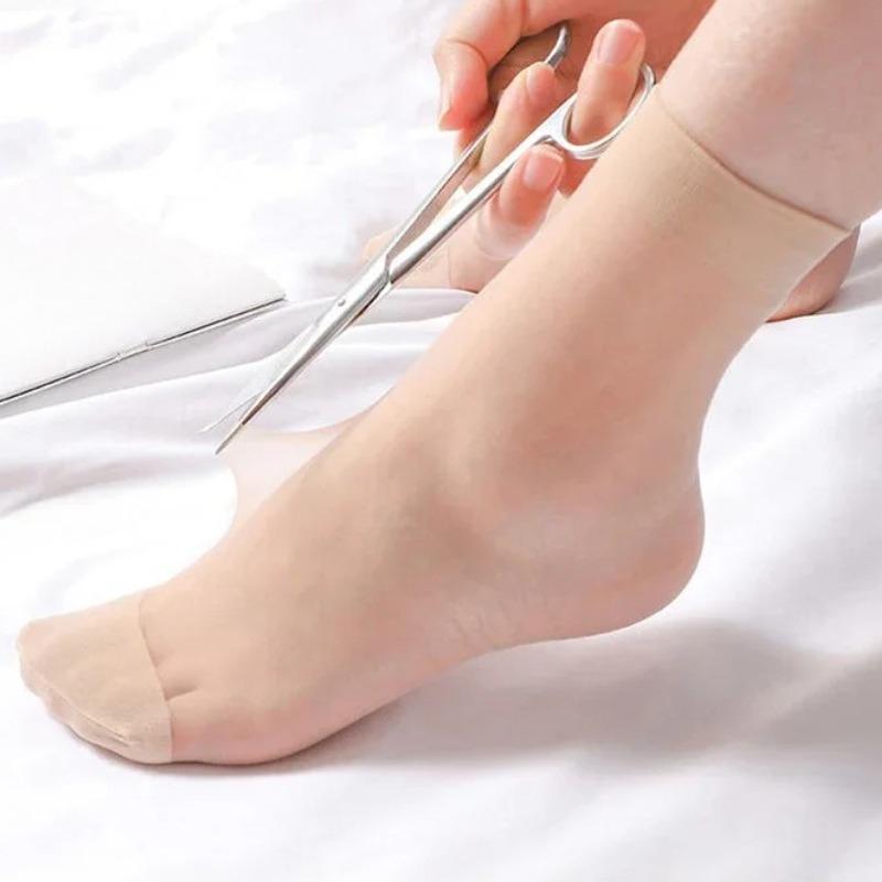 10/20pairs Transparent Summer Socks Ultrathin Women Nylon Ladies Female Short Ankle Meias Elastic Crystal Spring Silk Sox
