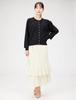 N Natural Beauty Dot Button Cardigan Size M Basic Women's Sweater, Black,