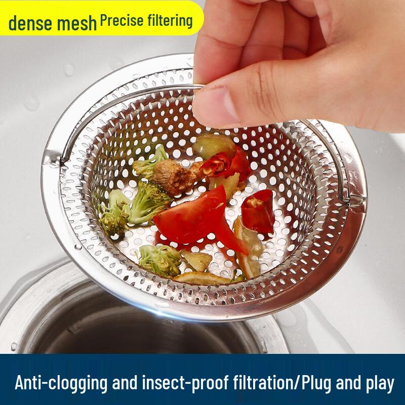 OEING Stainless Steel Pop-Up Sink Drain Strainer