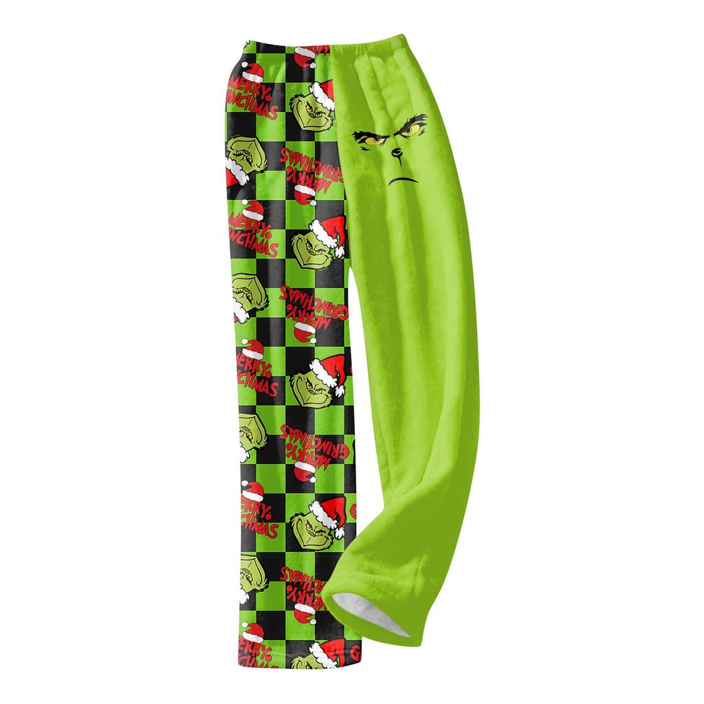 Dames Myke Komfortable Pyjamasbukser Damer Casual Trykk Hjemmebukser Vinter