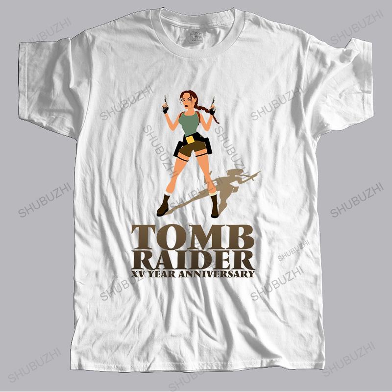 Game Tomb Raider XV Anniversary T shirt Men Lara Croft Cartoon Printed Tshirt Movie Rise of The Tomb Raider men Top Tees S