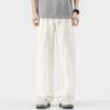 American Solid Color Simple Trendy Brand Loose Straight Casual Pants Men's Trend Versatile Tencel Elastic Waist Long Pants Men