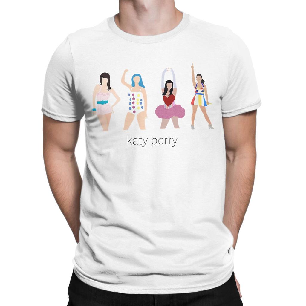 Katys Perrys Cartoons T-Shirt Men  Amazing Cotton Tee Shirt Round Neck Short Sleeve T Shirt 4XL 5XL Tops
