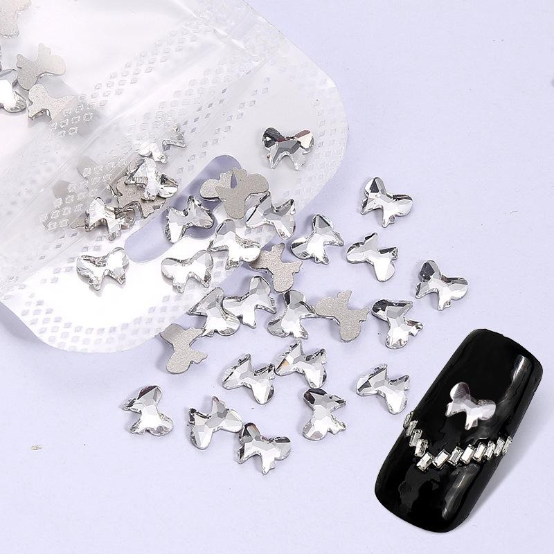 

Pujiang Nail Drill White Flat Bottom Diamond Nail Art Специальная форма бриллианта Super Flash K9 Высококачественные украшения для дизайна ногтей с бриллиантами Большая упаковка 50pcs