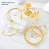 IF ME 4pcs Vintage Elegant Boho Exaggerated Flower Geometric Bangle Bracelet Set For Women Holiday Party Date Daily Wear Jewelry