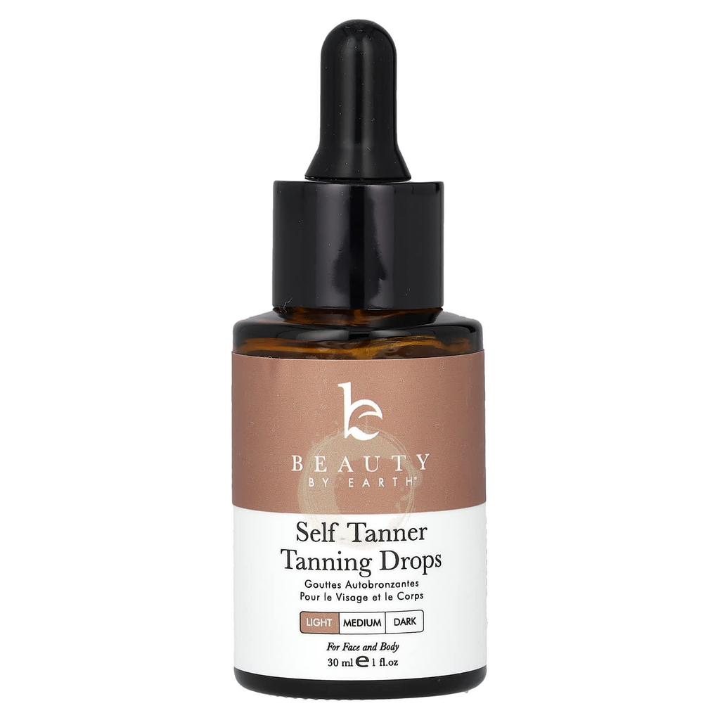 Beauty By Earth Samoopalovák, kapky na opalování, světlo, 1 fl oz (30 ml)