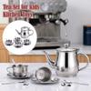 Kids Stainless Steel Tea Set Pretend Play Kitchen Toy Heat Resistant Safe Teapot Cups For Boys Girls Preschool Learning