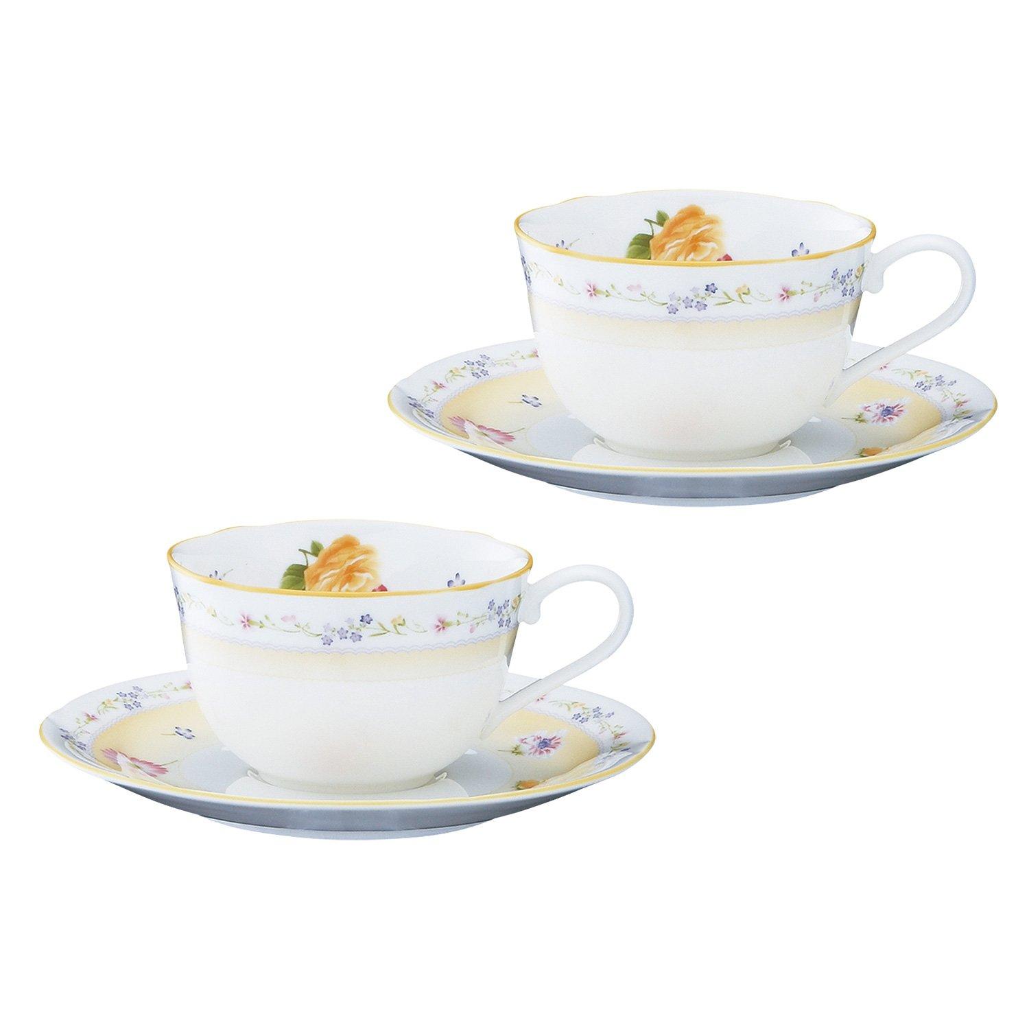 

Noritake Jeune Freres Cup & Saucer (Pair Set) (For Coffee and Tea) 220cc, Microwave-Safe, Bone China, P59387A/4620