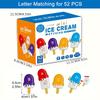 Matching Letters Ice Cream Toy Alphabet Match Uppercase Lowercase Color Cognitive Pairing Game Education Learning For Boy Girl