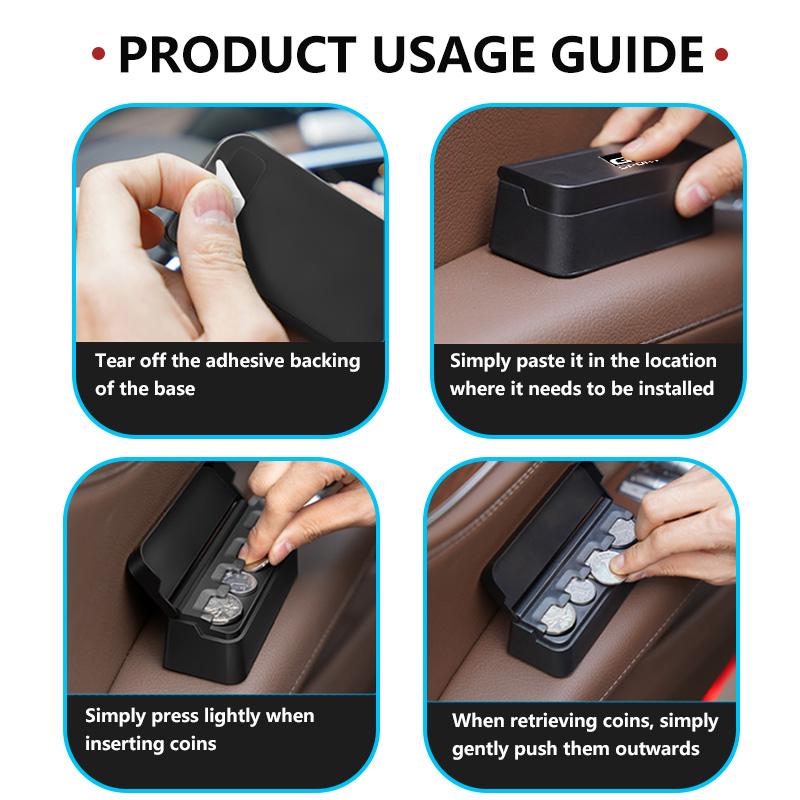 For Toyota Larger Capacity Car Coin Storage Box Coin Organizer Container Holder Case Chr Corolla Camry Rav4 Yaris GR Prius