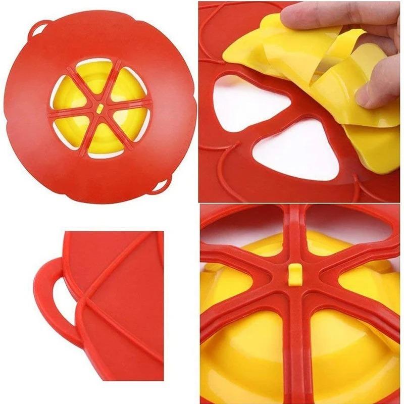 Silicone Lid Spill Stopper Cover Pot Pan Cover Kitchen Accessories Flower Shape Cookware Cooking Tools Kitchen Gadgets