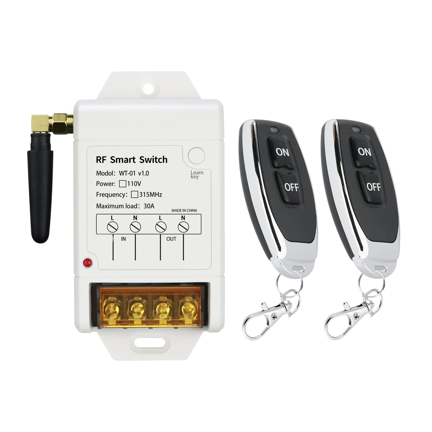 

CENTURY AOKE AC 110V Пульт дистанционного управления Высокая мощность 315 МГц 30А Беспроводной пульт дистанционного управления для промышленности и многого другого Переключатель, Двигатели, Элементы управления, Насосы,