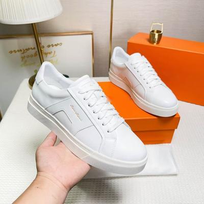 Neue Herren Freizeit Skate-Schuhe Luxus Niedriger Schaft Schnürung Vielseitiger Komfort Leder Sneaker Retro Pendeln Weiße Turnschuhe Täglich