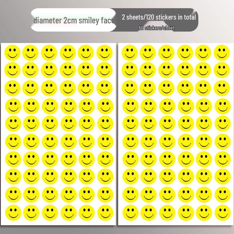 Smiling Face Rewards Stickers: Self-Adhesive Praise Labels for Kindergarten & Elementary Students
