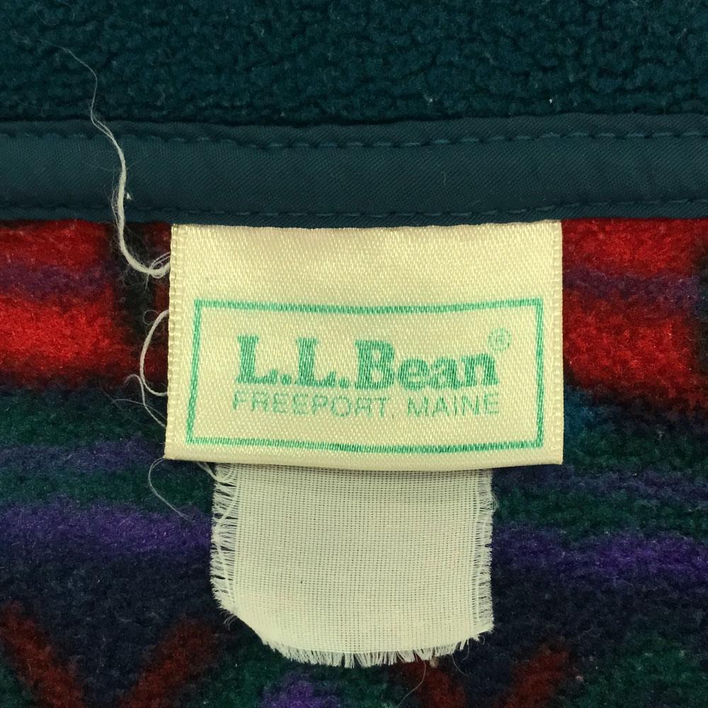 L.L.Bean 80s vintage Overall handle Fleece jacket Green x red Outdoors Men's Used