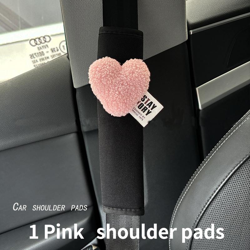 

Love Heart Car Styling Seat Belt Cover Soft Chest Protection Car Seatbelt Shoulder Pad Neck Support Cushion Safety Belt Pad