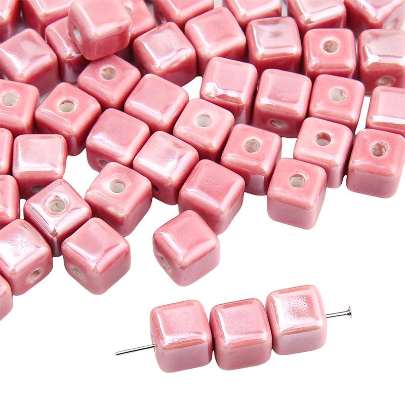 Five-Petal Flower Ceramic Beads for DIY Jewelry Making