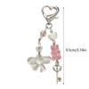 Bear Heart Bowknot Charm Keychains Sweet Cute Pendant Hanging Ornament Keyring Backpack Decoration for Women Girls