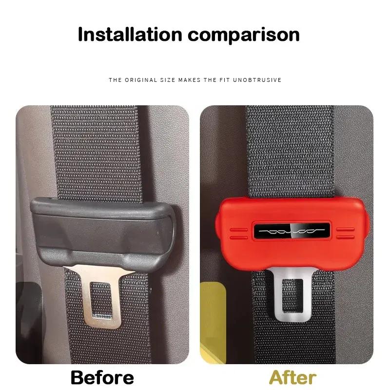 For Geely Monjaro Xingyue L Silicone Car Seat Belt Cover Protector Clip Safety Seatbelt Lock Buckle Plug Protection Interior