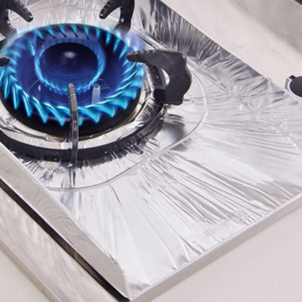 10Pcs/Bag Professional Stove Burner Covers Heat Resistant Gas Cooker Liners Restaurant
