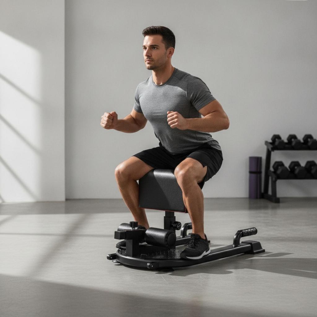 Sissy Squat Machine Compact Comfortable for Home Gym, Apartment
