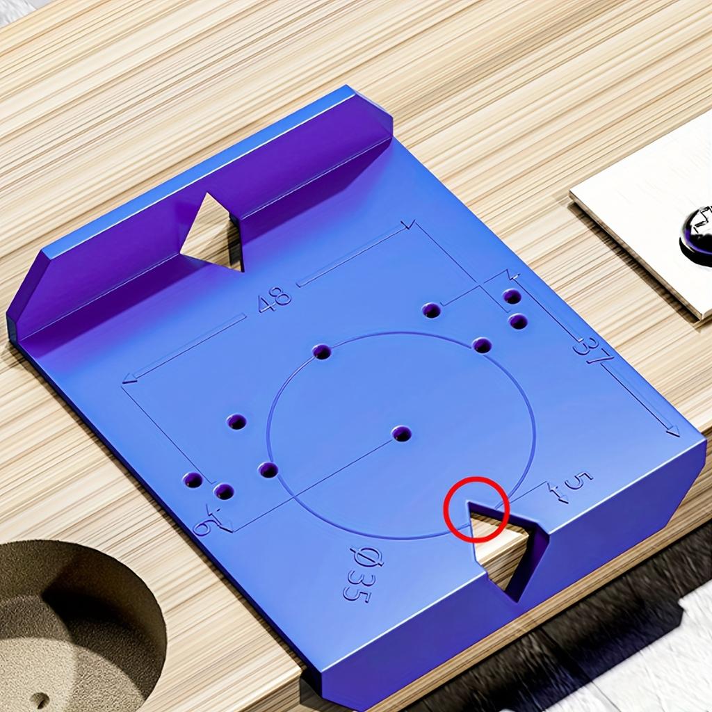 1pc Hinge Drilling Locator Cabinet Door Hinge Punching Positioning Ruler Template Woodworking Hinge Installation Auxiliary Tool