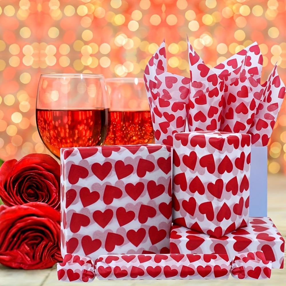 Christmas red heart packaging tissues, bulk gift bags, romantic Valentine's Day tissues, Thanksgiving birthday gifts,handicrafts