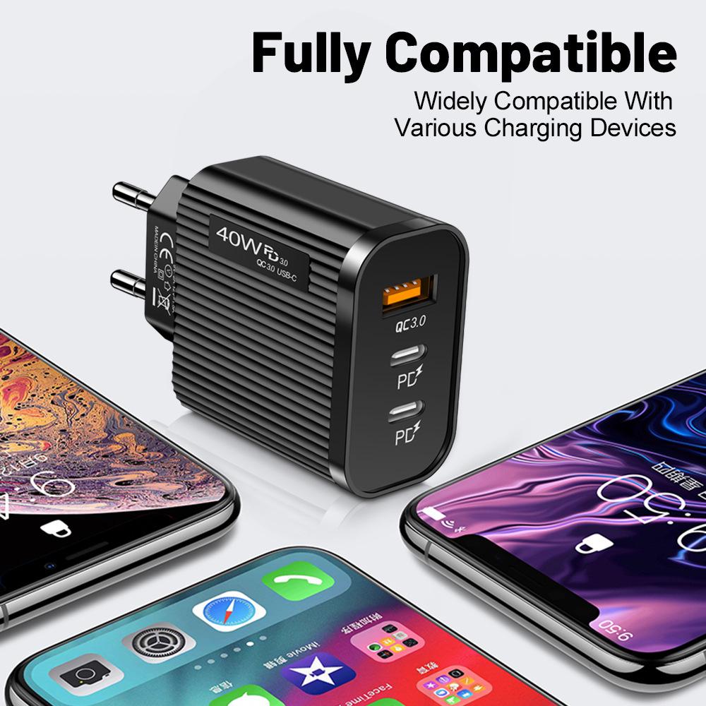 USB+2PD Type-C Multi-Port Charger (US/EU)