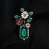 Provence Garden Brooch Vintage Green Mori High-end Plant Brooch Temperament Personalized Jacket Pin