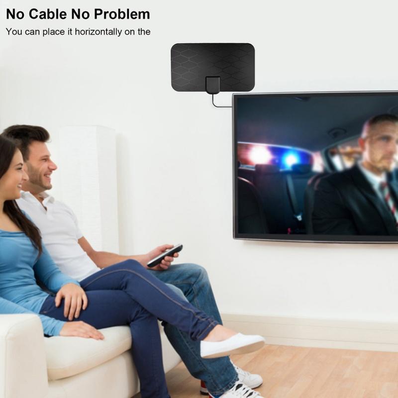 Indoor HDTV Antenna Mini Mesh Design 4K 1080P DVB T2 Digital TV Antenna Enhanced Signal Reception