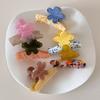 Colorful Flower Hair Clip Floral Design Acetate Shark Clip Acetic Acid Hair Claw  Streetwear