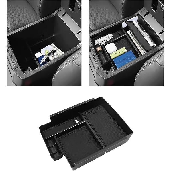 Hellet Center Console Organizer Storage Drawer Compatible With Toyota 2014-    2024 4Runner Interior Accessories 2-Piece Set Storage Box Ert Center Console Organizer