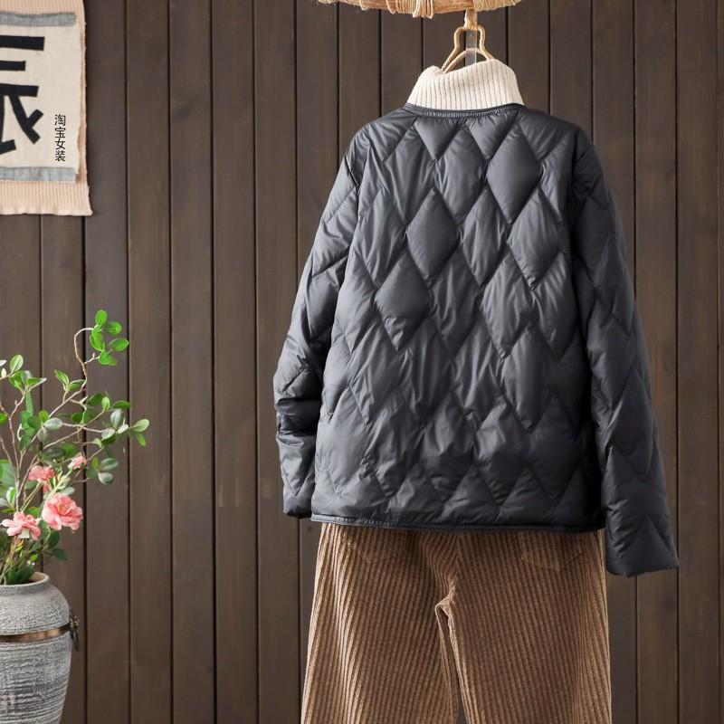 Womens Lightweight 90% Down Fill Short Puffer Jacket Slim Fit Casual Winter Coat