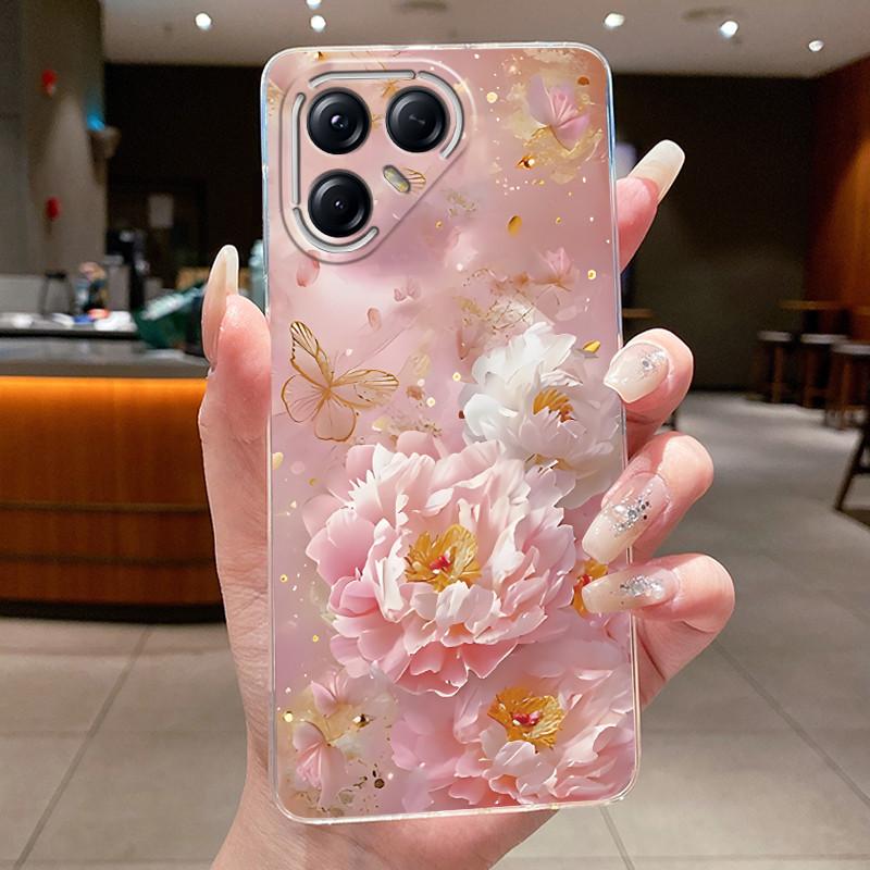 For Tecno Pova 7 Pro LJ8 Cases Pova7 Ultra LJ9 Neo LJ6 LJ7 Funda Flower Butterfly Phone Cover Soft Silicone Transparent TPU Case
