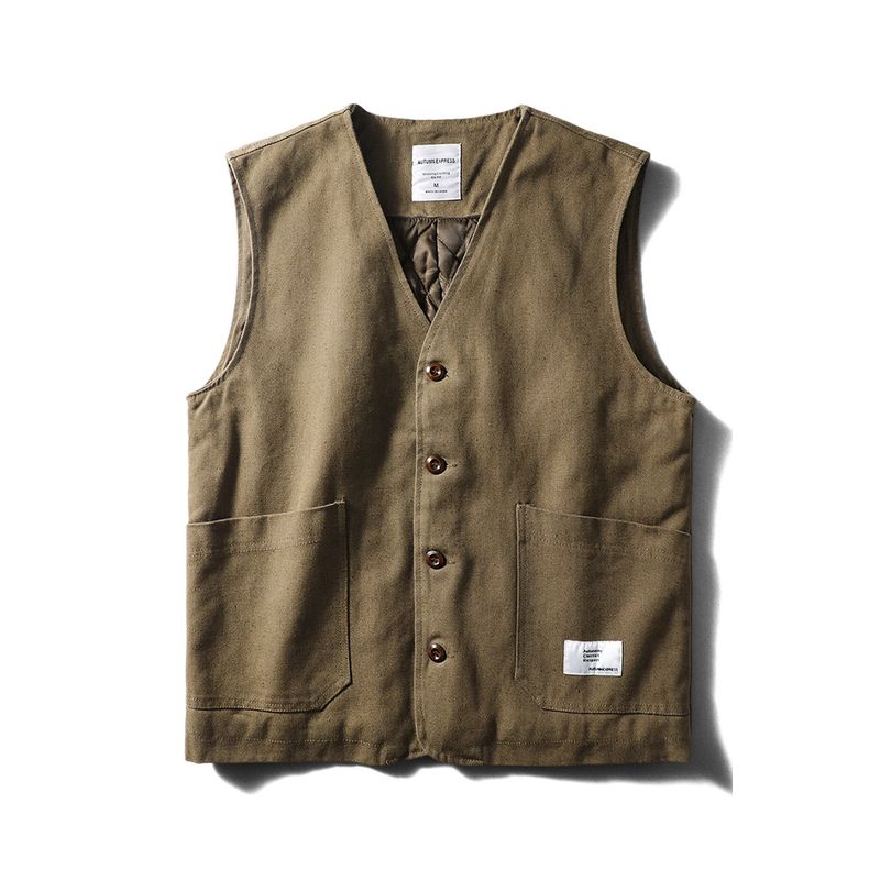 Japānas mode Retro kokvilnas veste Kokvilnas
