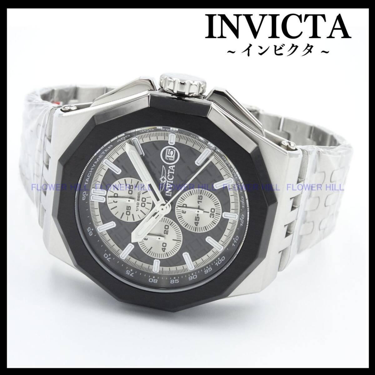 Used INVICTA Watch Men s Quartz Chronograph Calendar Black x Silver AKULA 47390 Metal Band