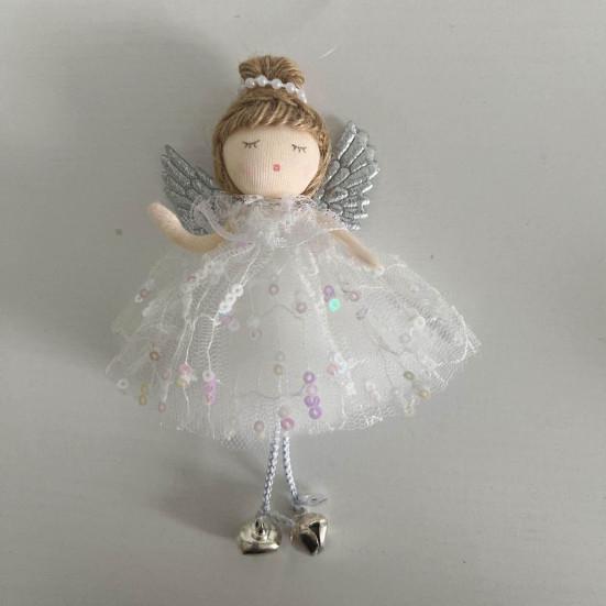 Durable Reusable Christmas Props Angel Ornaments, Cute Plush Doll Pendant with Nordic Style Holiday Decor Bell for Tree, Home Party Tree Ornaments