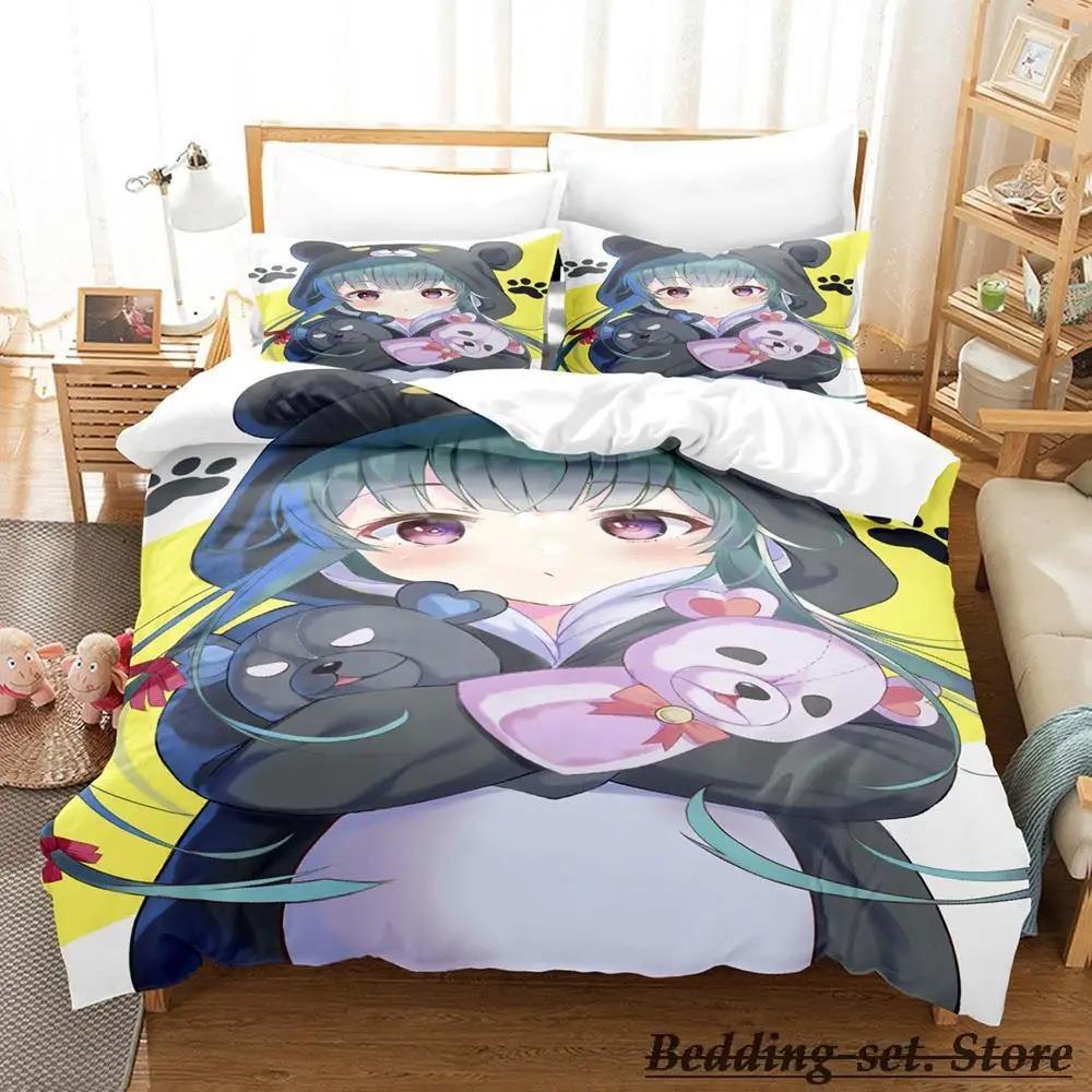 Comfortable Anime Print Bedding Set With Duvet Cover And Pillowcases Single Twin Full Queen King Sizes For Adults And Kids