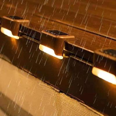 4PCS Outdoor Solar Trapverlichting Waterdichte LED Tuindecoratie Muur Hek Rail Trap Stap Verlichting,