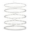 Bohemian Minimalist Women's Hand Jewelry Set: 6 Multi-layer Simple Bracelets