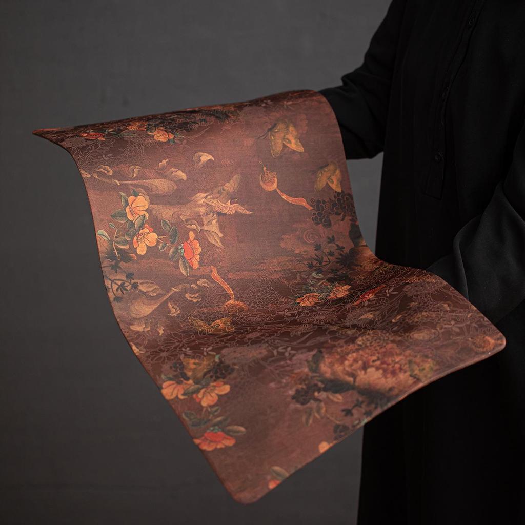 High-End Xiangyun Silk Zen Tea Mat: Waterproof Jacquard Tablecloth & Retro Runner