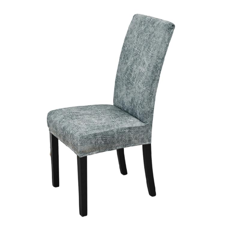 

Stretchable Spill Resistant Faux PU Chair Cover Distressed Finish Antislip Seat Protector Easy To Clean Chair Slipcover світло-сірого кольору